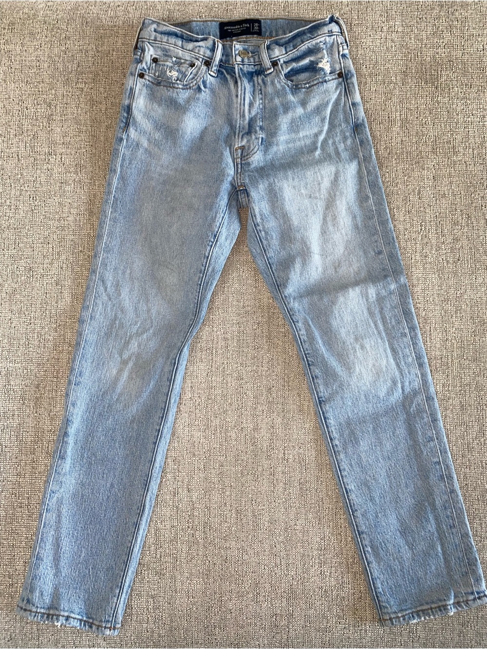 Abercrombie & Fitch Light Wash Slim Straight Jeans